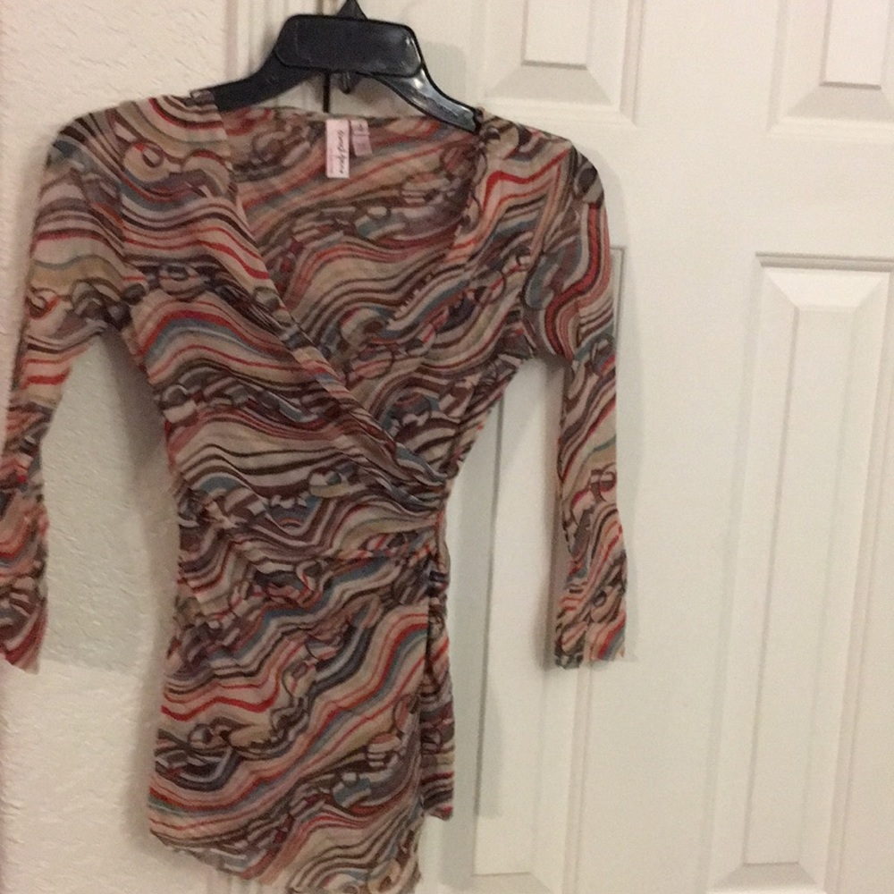 Gorgeous Stacy Frati Top Stretchy meshy